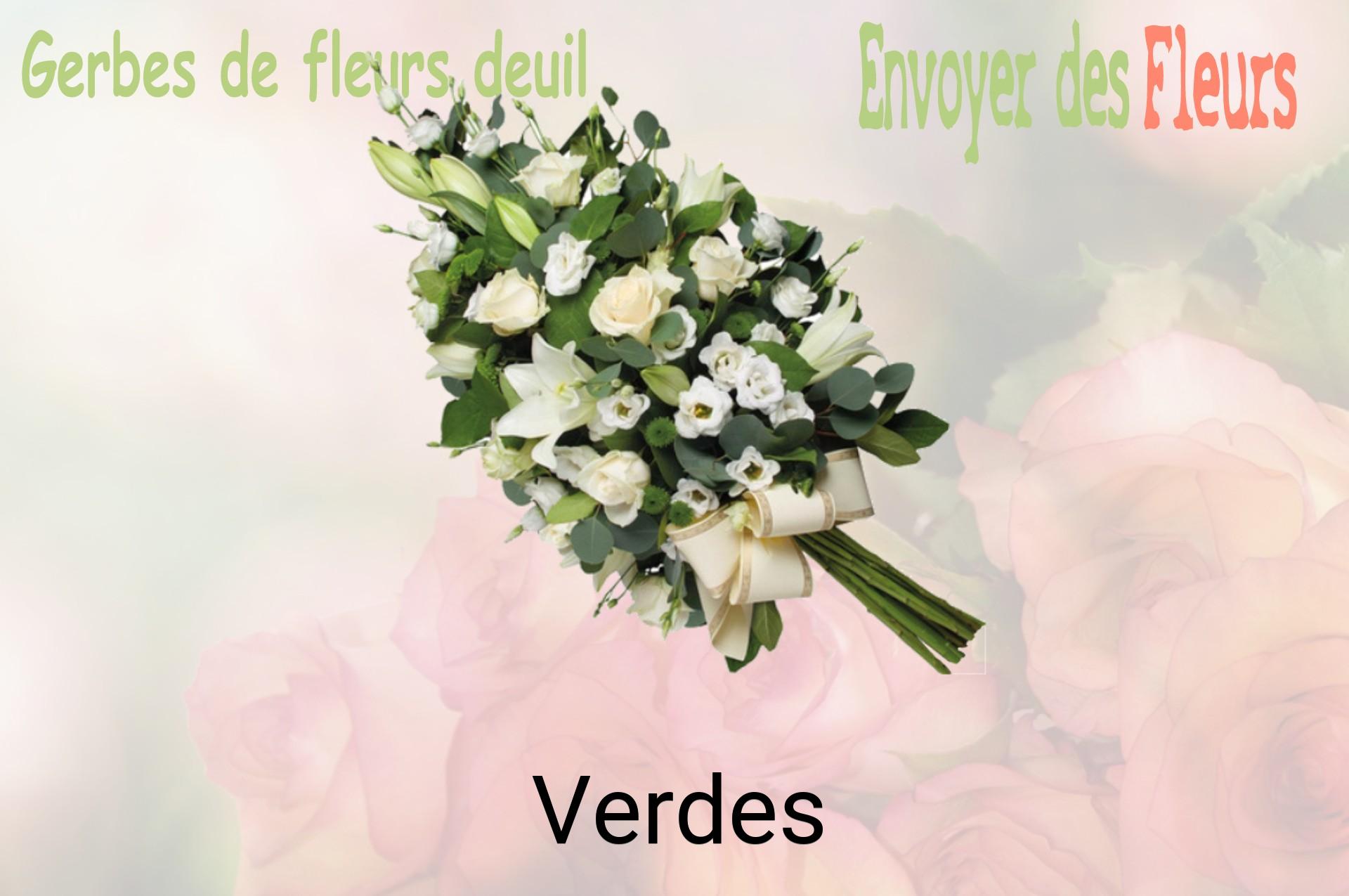 Gerbe de fleurs de deuil livrée à Verdes